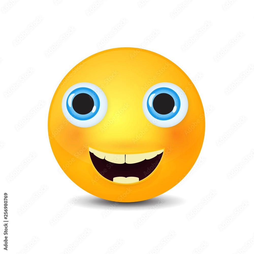 Fototapeta premium Yellow face with emotions