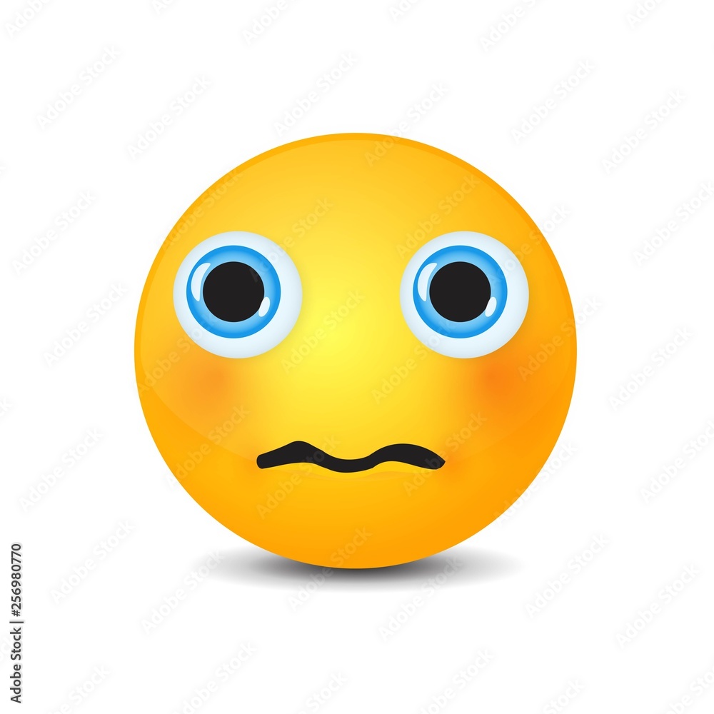 Fototapeta premium Yellow face with emotions