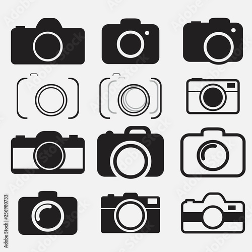 foto camera icon set