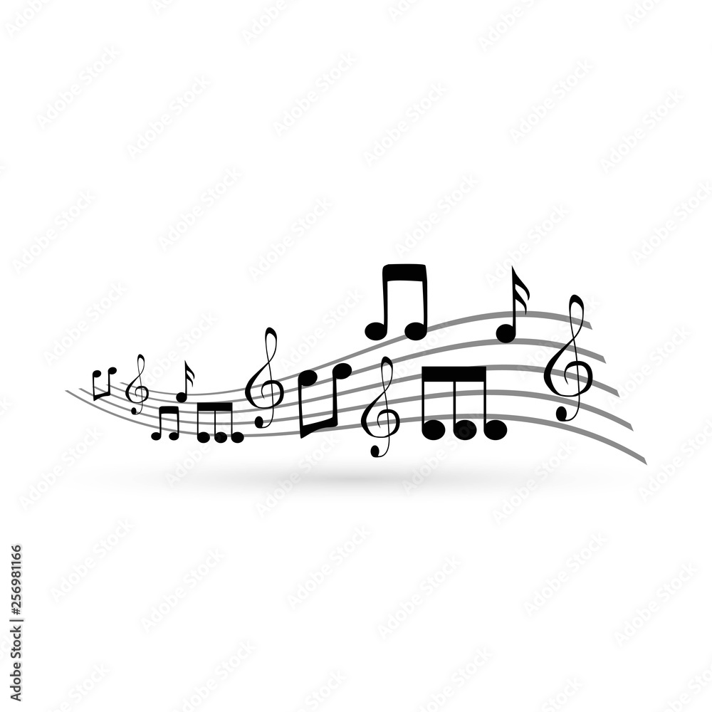 Obraz premium Music notes, design element,
