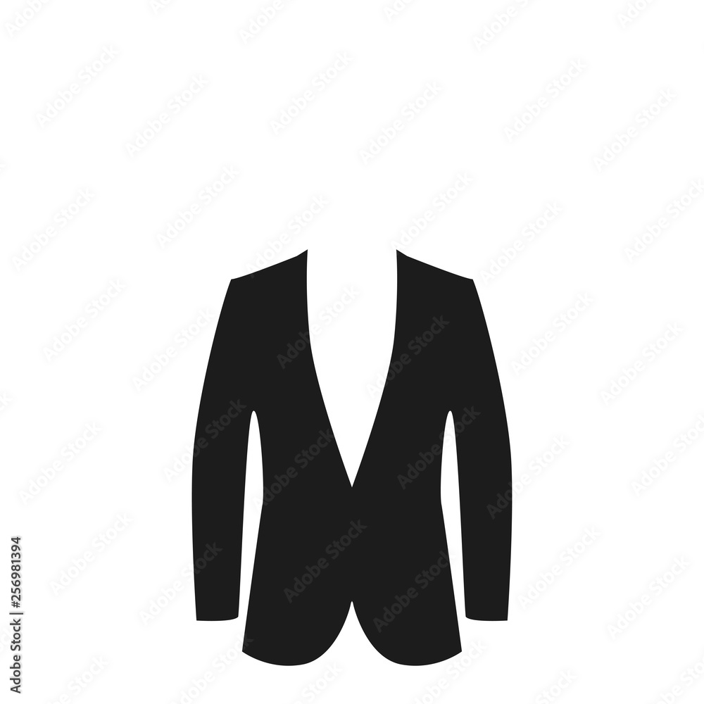 Suit icon isolated on white background. Suit icon isolated on white background.