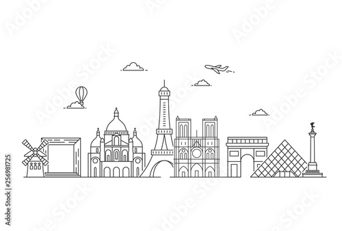Paris vector skyline.