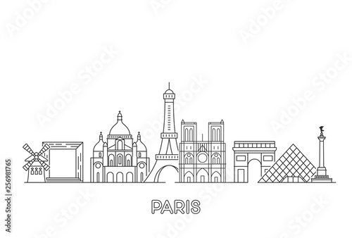 Paris vector skyline.