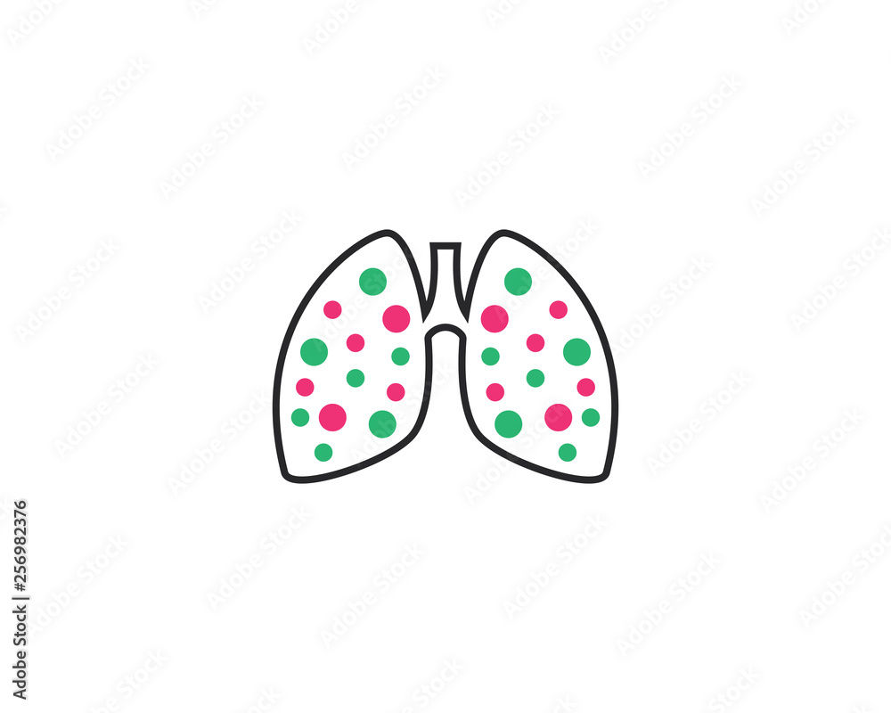 Lungs icon template vector icon illustration design Lungs icon template vector icon illustration design