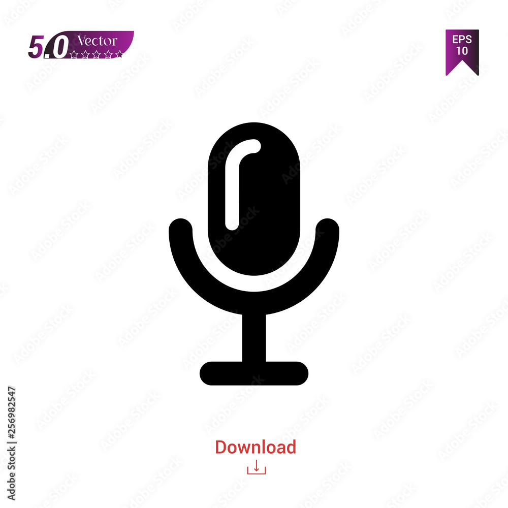 Outline black microphone icon. microphone icon vector isolated on white background. Graphic design, mobile application, icons 2019 year, user interface. Editable stroke. EPS 10 format Outline black microphone icon. microphone icon vector isolated on white background. Graphic design, mobile application, icons 2019 year, user interface. Editable stroke. EPS 10 format