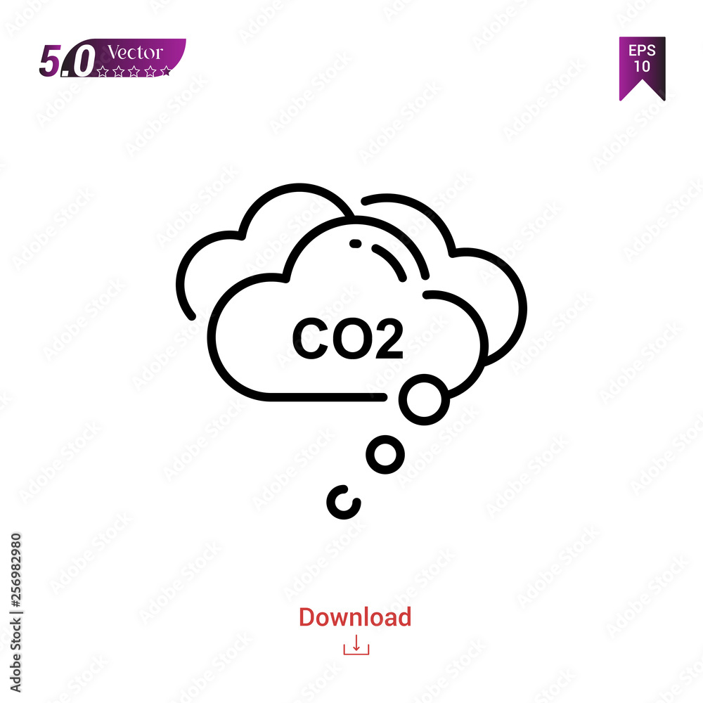 Outline co2 icon. co2 icon vector isolated on white background.disaster. Graphic design, mobile application, icons 2019 year, user interface. Editable stroke. EPS10 format Outline co2 icon. co2 icon vector isolated on white background.disaster. Graphic design, mobile application, icons 2019 year, user interface. Editable stroke. EPS10 format
