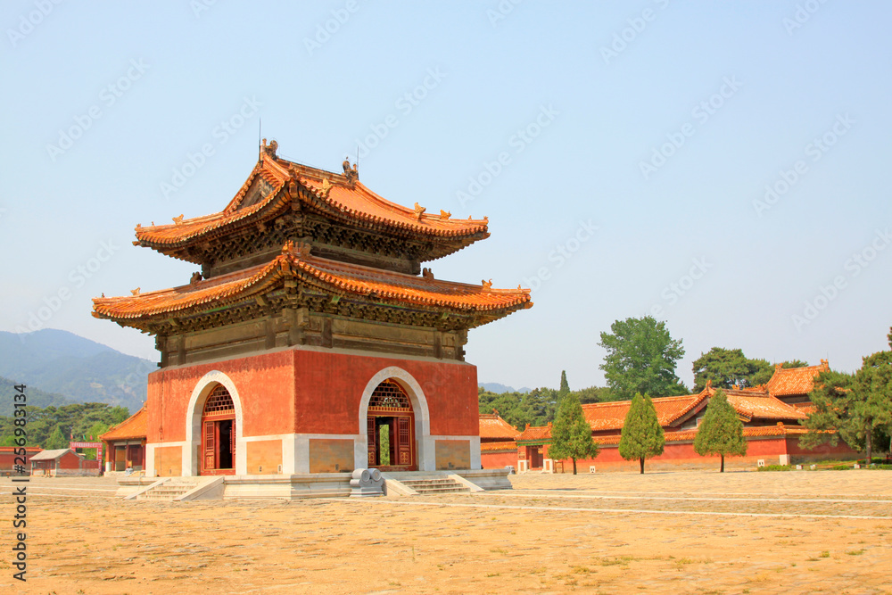 Chinese ancient architectural landscape in Eastern Royal Tombs of the Qing Dynasty, China Chinese ancient architectural landscape in Eastern Royal Tombs of the Qing Dynasty, China