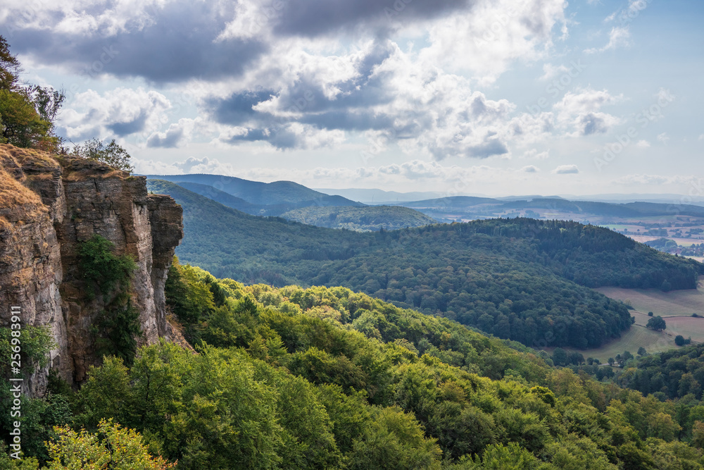 Sandstone rock formation Hohenstein in Germany Sandstone rock formation Hohenstein in Germany