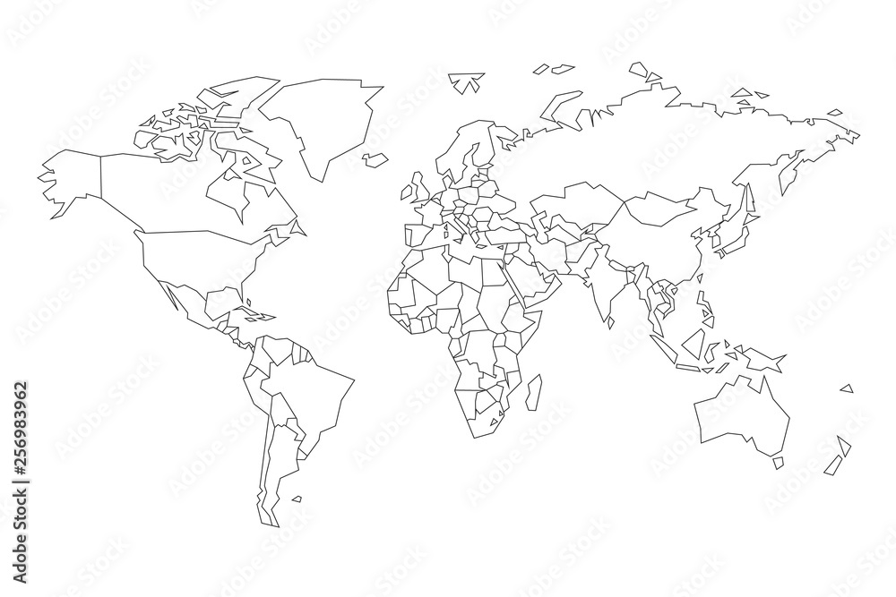 Map stylized triangle polygonal model Map stylized triangle polygonal model
