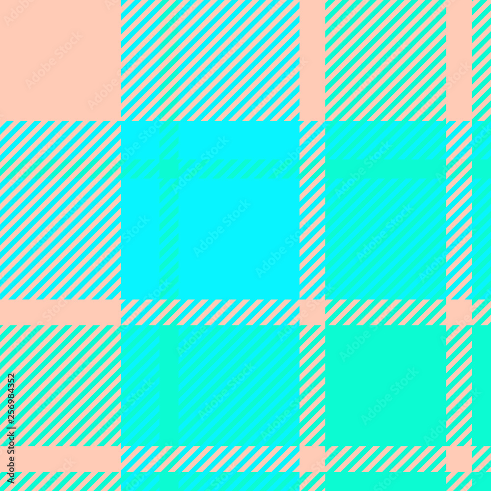 Plaid or tartan vector is background or texture in many color