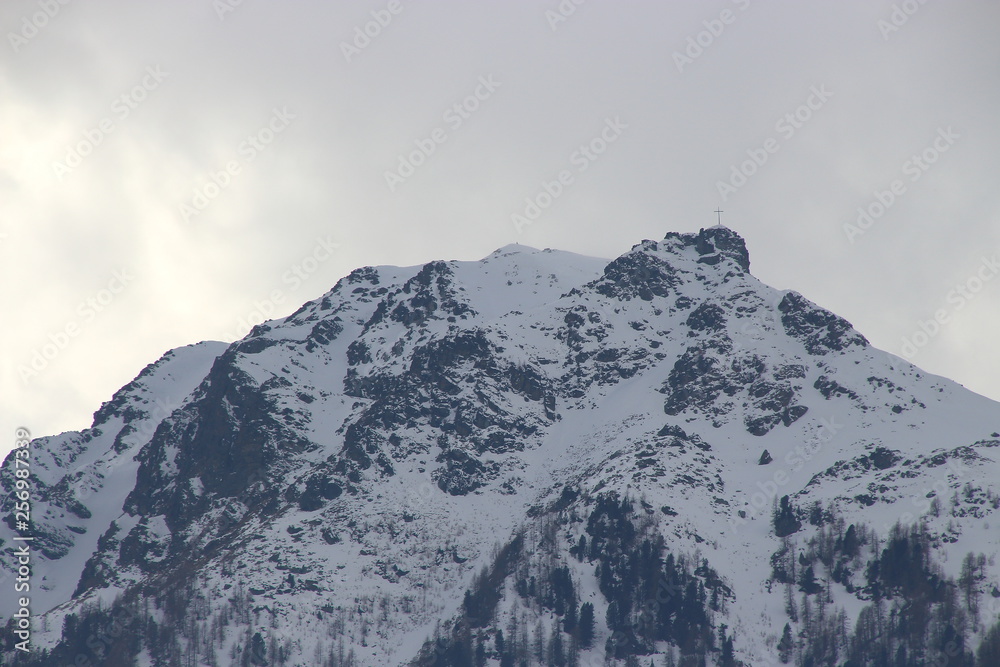 Panoramic winter landscape mountains