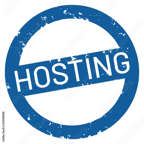 vector Button rund Hosting	