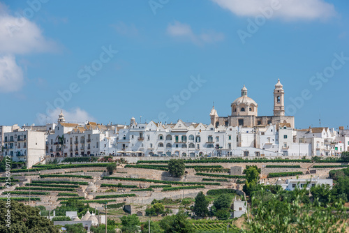 Locorotondo and the Itria valley. Between white houses and Trulli. Puglia, Italy