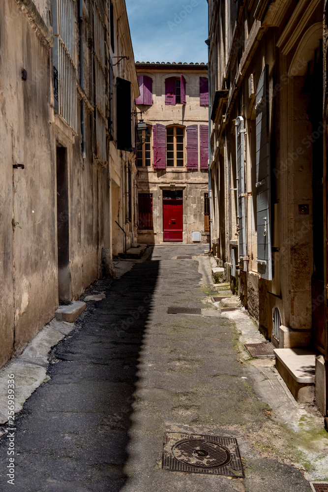 streets of city of Arles located in french provence
