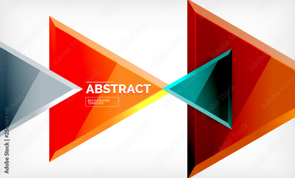 Triangular low poly background design, multicolored triangles Triangular low poly background design, multicolored triangles