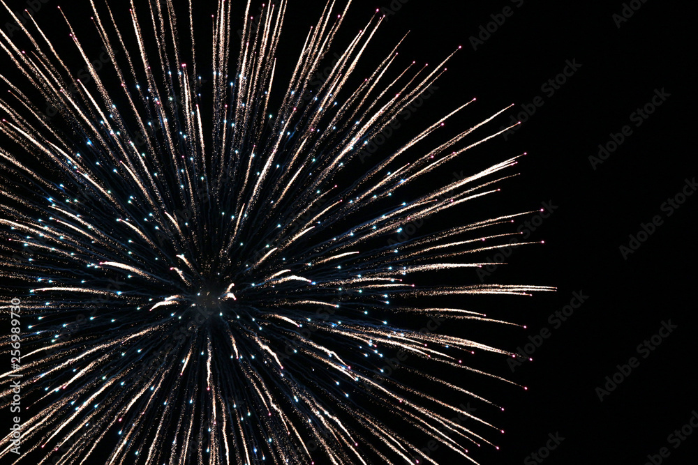 Close-up photo of fireworks exploding in the night sky Close-up photo of fireworks exploding in the night sky