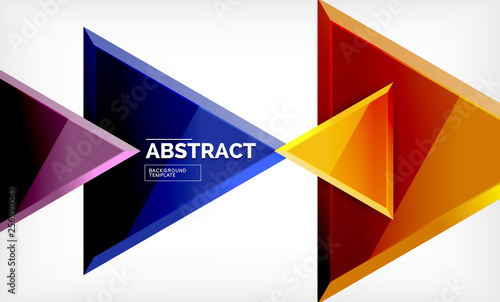 Free Download Flying triangles compostion geometric background - GFXLoad