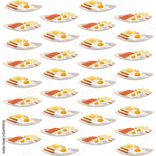 delicious tasty breakfast cartoon