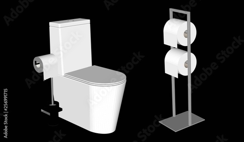 toilet in the bathroom