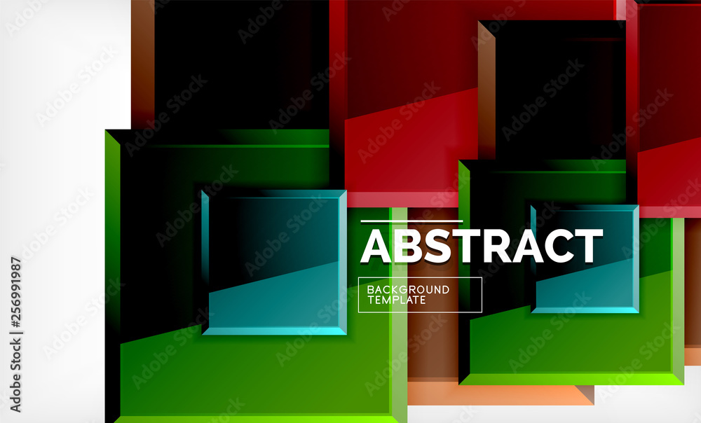 Square abstract background, glossy geometric design Square abstract background, glossy geometric design