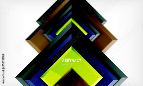 Geometric abstract background, modern square design
