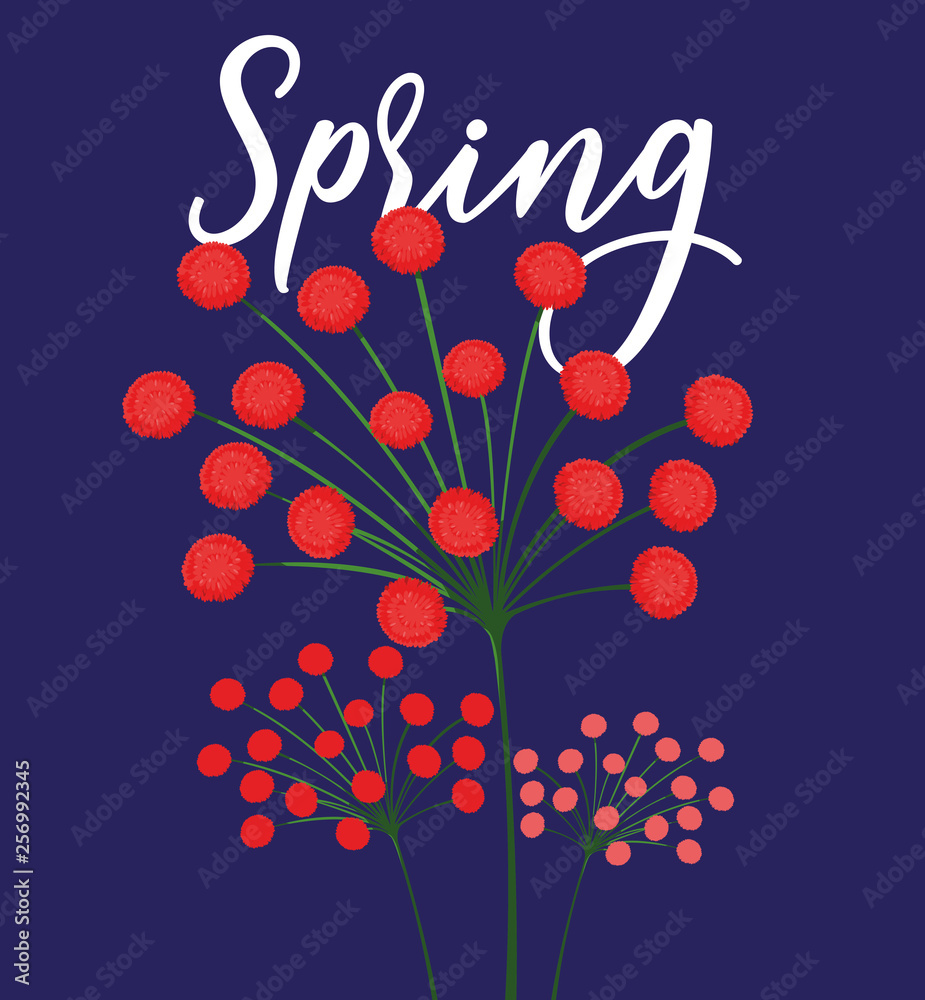 Obraz premium beautiful spring flowers card