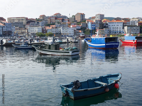 harbor and city center of finisterre, spain photo