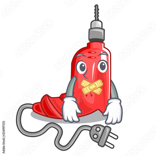 Silent electric drill in the cartoon box