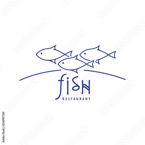 Fish logo vector 