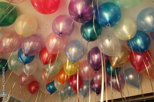 balloon, party, balloons, celebration, birthday, colorful, blue, red, decoration, color, air, fun