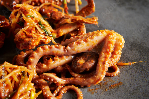 Korea spicy stir fried octopus and crab 