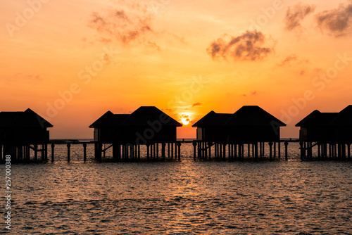 Fototapeta Naklejka Na Ścianę i Meble -  A beautiful sunrise in the Maldives