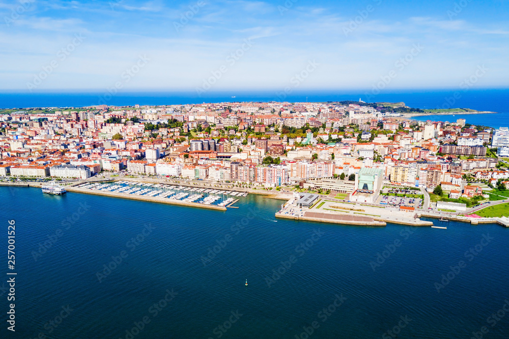 Santander city aerial view, Spain