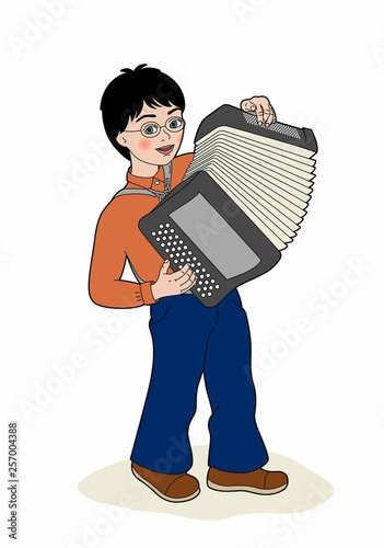 Gray accordion