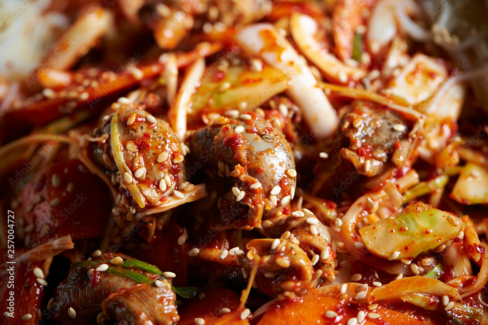Korean spicy whelk salad Korean spicy whelk salad
