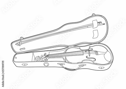 Drawing violin
