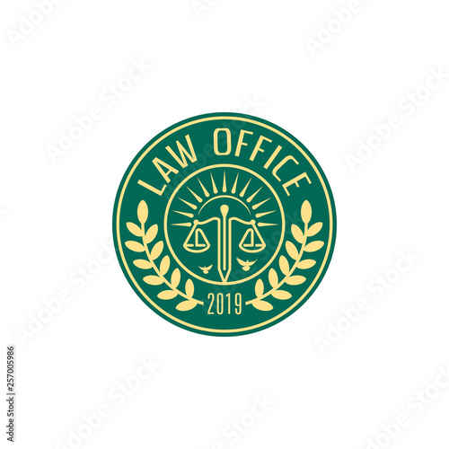 Law logo vector illustration