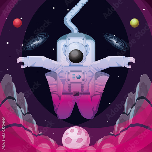 astronaut in the space char...