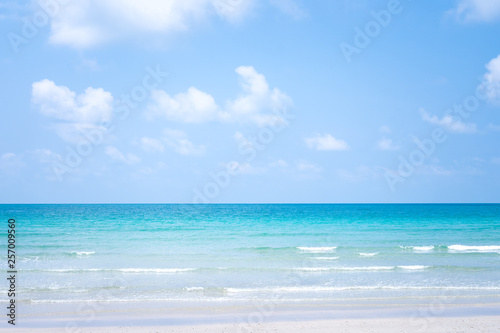 Beautiful blue sea and beach inthe vacation time, Travel and summer concept