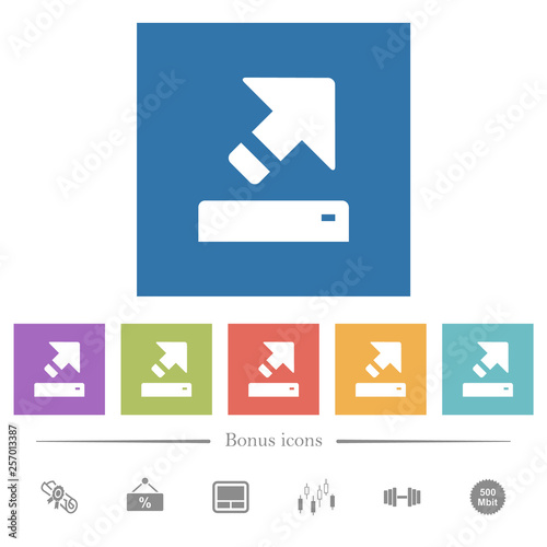 Export flat white icons in square backgrounds