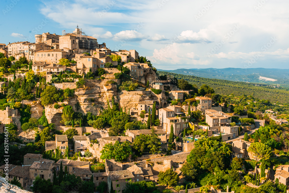 View on Gordes, a small medieval town in Provence, France