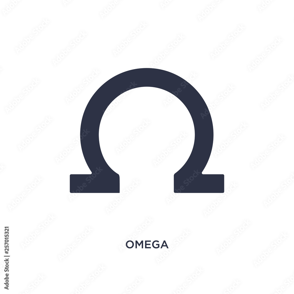 omega icon on white background. Simple element illustration from greece concept. omega icon on white background. Simple element illustration from greece concept.