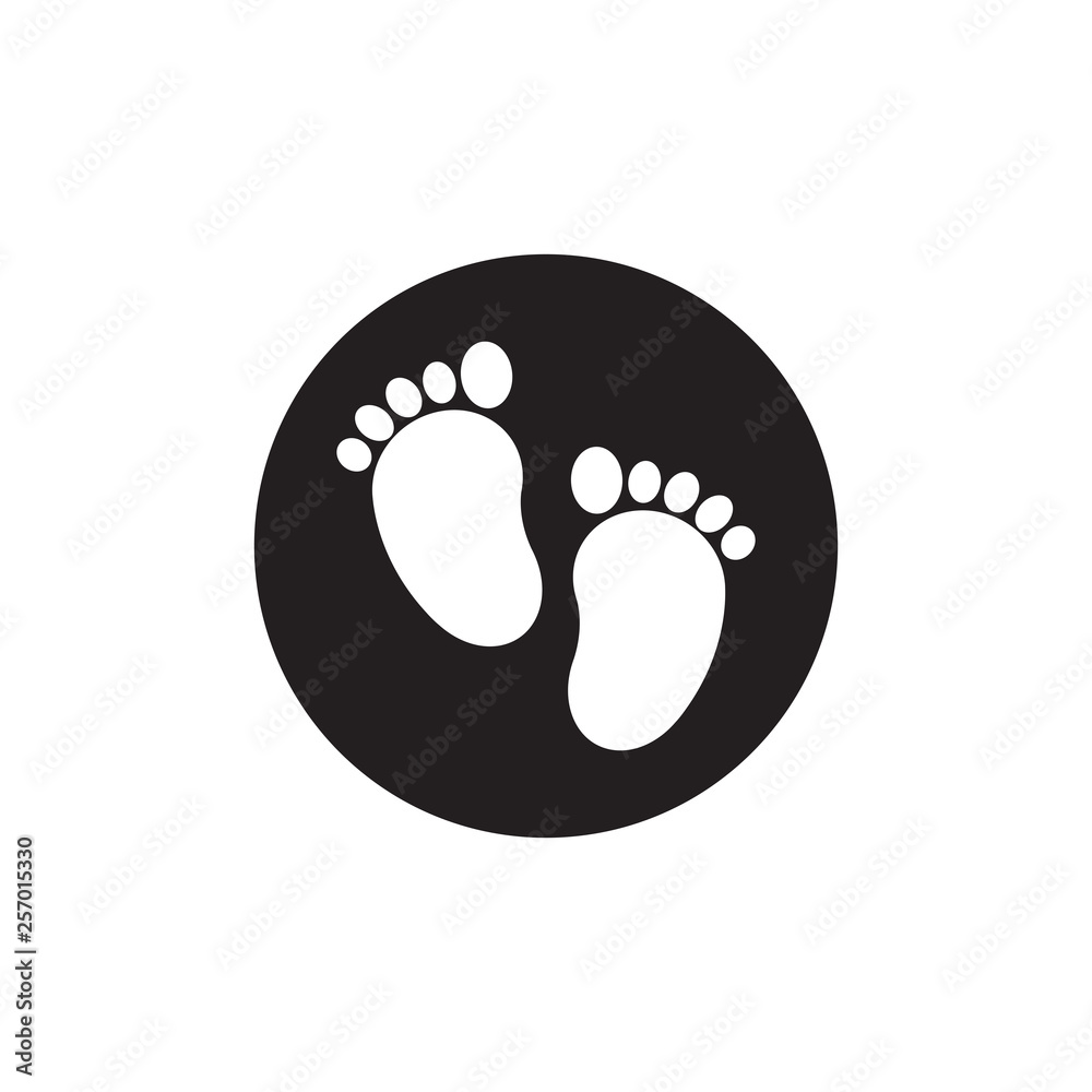 Obraz premium Vector illustration of baby footprint