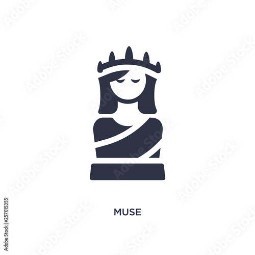 muse icon on white background. Simple element illustration from greece concept. photo