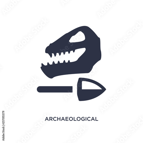 archaeological icon on white background. Simple element illustration from history concept.