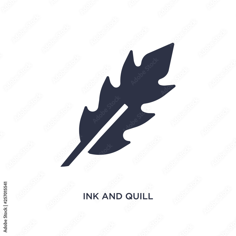 ink and quill icon on white background. Simple element illustration from greece concept. ink and quill icon on white background. Simple element illustration from greece concept.