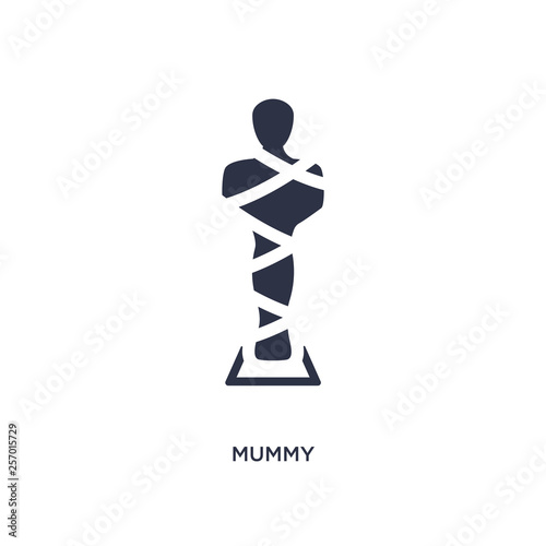 mummy icon on white background. Simple element illustration from history concept.