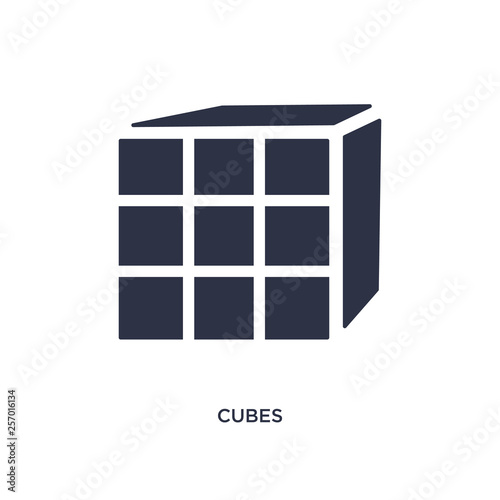 cubes icon on white background. Simple element illustration from kid and baby concept.