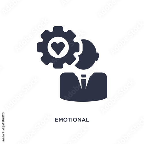 emotional intelligence icon on white background. Simple element illustration from human resources concept.