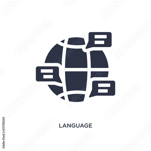 language icon on white background. Simple element illustration from job resume concept.